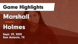 Marshall  vs Holmes  Game Highlights - Sept. 29, 2020