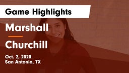 Marshall  vs Churchill  Game Highlights - Oct. 2, 2020