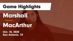 Marshall  vs MacArthur  Game Highlights - Oct. 10, 2020