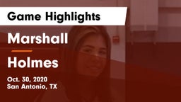 Marshall  vs Holmes  Game Highlights - Oct. 30, 2020