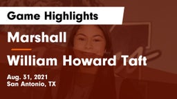 Marshall  vs William Howard Taft  Game Highlights - Aug. 31, 2021