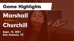 Marshall  vs Churchill  Game Highlights - Sept. 14, 2021