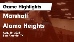 Marshall  vs Alamo Heights  Game Highlights - Aug. 20, 2022