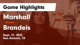 Marshall  vs Brandeis  Game Highlights - Sept. 27, 2022