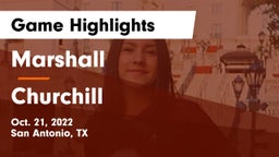 Marshall  vs Churchill  Game Highlights - Oct. 21, 2022