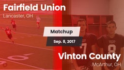 Matchup: Fairfield Union vs. Vinton County  2017