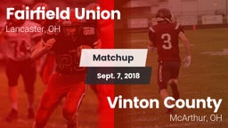 Matchup: Fairfield Union vs. Vinton County  2018