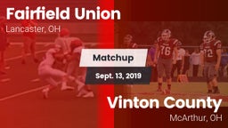 Matchup: Fairfield Union vs. Vinton County  2019