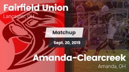 Matchup: Fairfield Union vs. Amanda-Clearcreek  2019