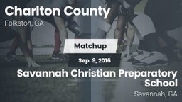 Matchup: Charlton County vs. Savannah Christian Preparatory School 2016
