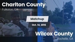 Matchup: Charlton County vs. Wilcox County  2016