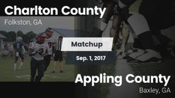 Matchup: Charlton County vs. Appling County  2017