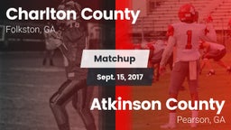 Matchup: Charlton County vs. Atkinson County  2017