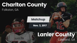 Matchup: Charlton County vs. Lanier County  2017