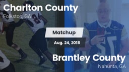 Matchup: Charlton County vs. Brantley County  2018