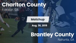 Matchup: Charlton County vs. Brantley County  2019