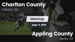 Matchup: Charlton County vs. Appling County  2019