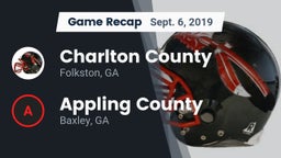 Recap: Charlton County  vs. Appling County  2019