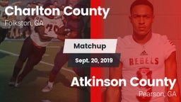 Matchup: Charlton County vs. Atkinson County  2019