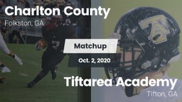 Matchup: Charlton County vs. Tiftarea Academy  2020