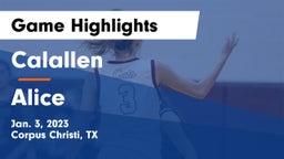 Calallen  vs Alice  Game Highlights - Jan. 3, 2023