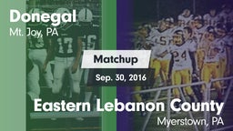 Matchup: Donegal vs. Eastern Lebanon County  2016