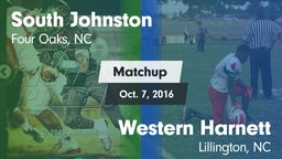 Matchup: South Johnston vs. Western Harnett  2016