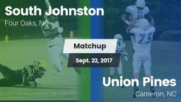 Matchup: South Johnston vs. Union Pines  2017