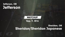 Matchup: Jefferson vs. Sheridan/Sheridan Japanese  2016
