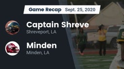 Recap: Captain Shreve  vs. Minden  2020