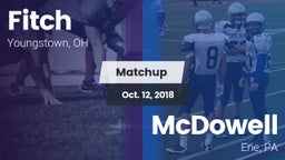 Matchup: Fitch  vs. McDowell  2018