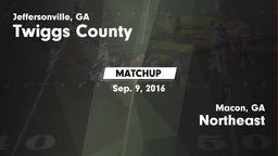 Matchup: Twiggs County vs. Northeast  2016