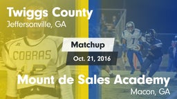 Matchup: Twiggs County vs. Mount de Sales Academy  2016