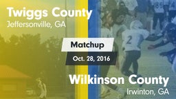 Matchup: Twiggs County vs. Wilkinson County  2016