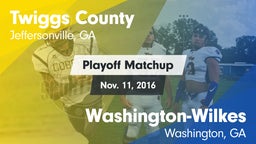 Matchup: Twiggs County vs. Washington-Wilkes  2016