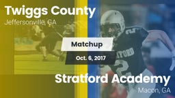 Matchup: Twiggs County vs. Stratford Academy  2017