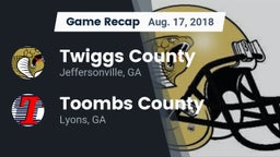 Recap: Twiggs County  vs. Toombs County  2018