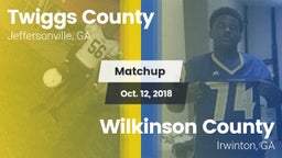 Matchup: Twiggs County vs. Wilkinson County  2018