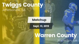 Matchup: Twiggs County vs. Warren County  2019