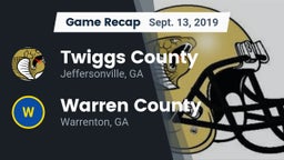 Recap: Twiggs County  vs. Warren County  2019