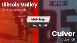 Matchup: Illinois Valley vs. Culver  2018