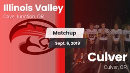 Matchup: Illinois Valley vs. Culver  2019