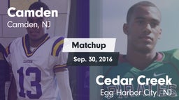 Matchup: Camden vs. Cedar Creek  2016