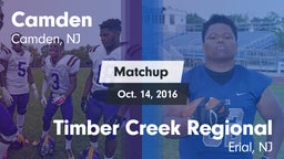 Matchup: Camden vs. Timber Creek Regional  2016