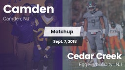 Matchup: Camden vs. Cedar Creek  2018
