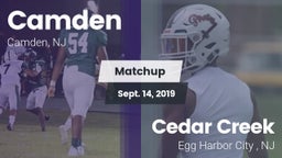 Matchup: Camden vs. Cedar Creek  2019