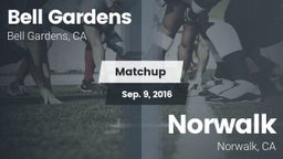 Matchup: Bell Gardens vs. Norwalk  2016