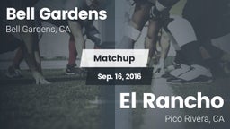 Matchup: Bell Gardens vs. El Rancho  2016