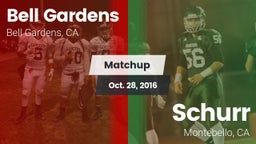 Matchup: Bell Gardens vs. Schurr  2016