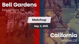 Matchup: Bell Gardens vs. California  2016